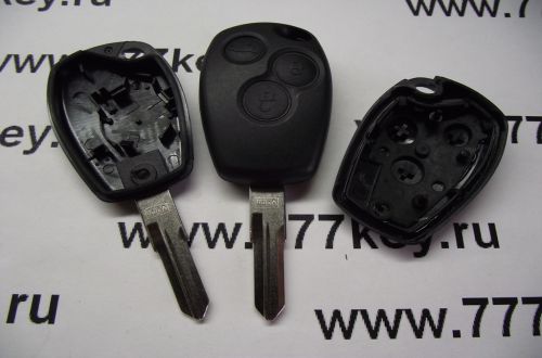Renault 3  Button Remote Key Shell VAC102  26/14